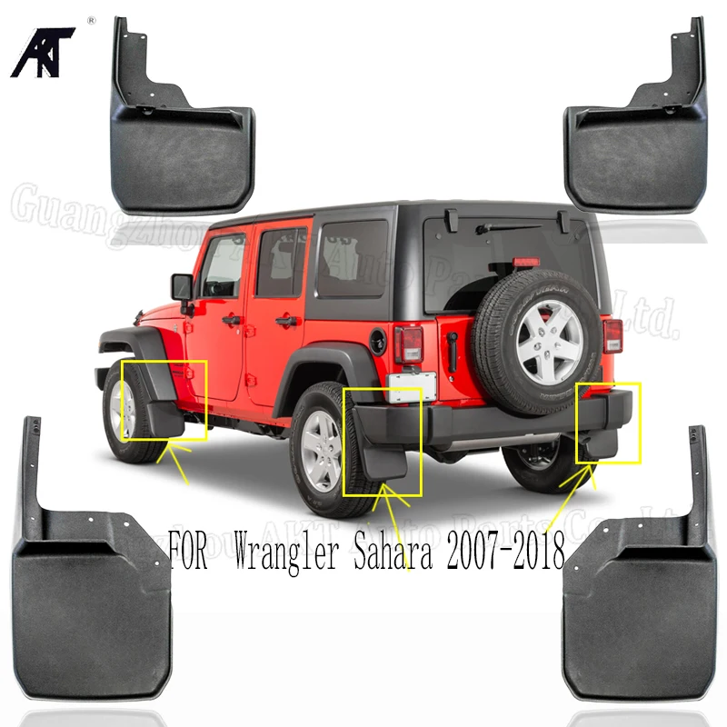 Брызговики для Jeep Wrangler Sahara 2007 2018 крыло брызговиков защитные крылья аксессуары