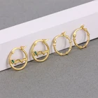 Серьги-кольца женские из серебра 925 пробы