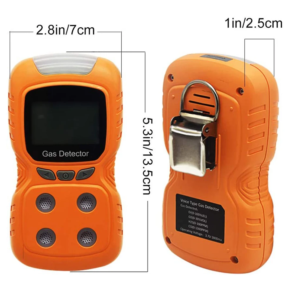 

LCD 4 in 1 Gas Detector EX/O2/H2S/CO Carbon Monoxide Gas Analyzer Detector