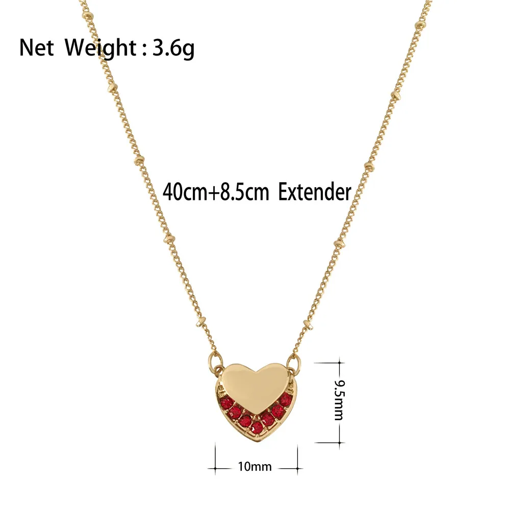 

Necklaces For Women Love Heart Necklaces Crytal Heart Pendant Necklace Chain Charm Necklaces Geometric Jewelry Necklace