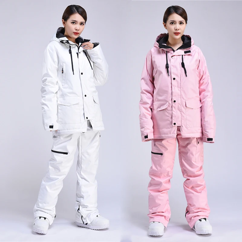 

Women Ski Suit Windproof Waterproof Ski Jacket Pants Female Skiing Snowboard Suits Women's Winter Sports Warm Breathable Ski Set