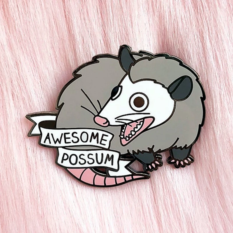Восхитительный Possum Mellivora Capensis рюкзак шляпа сумка лацкан значки женские и мужские