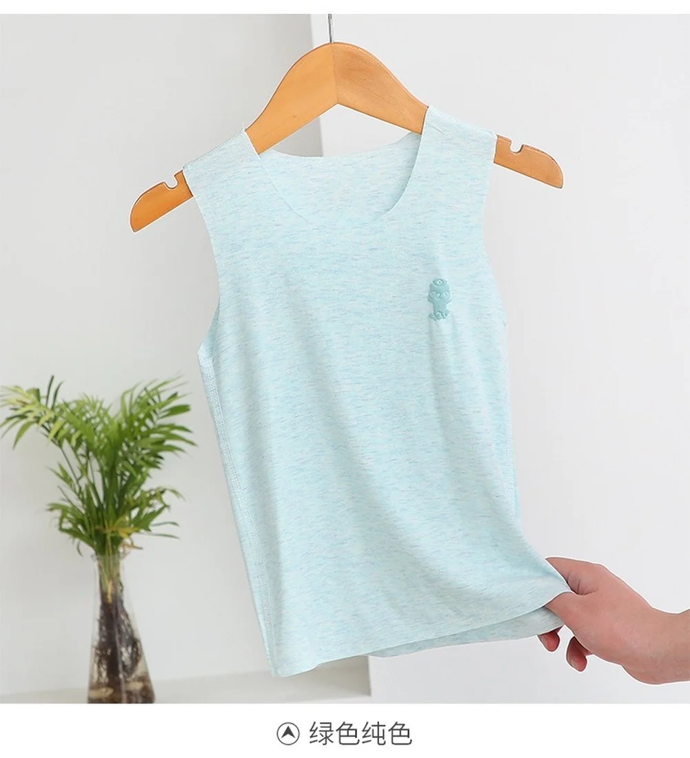 

Children's seamless vest, summer thin, freely tailored, boys and girls, baby color cotton underwear, sleeveless vest