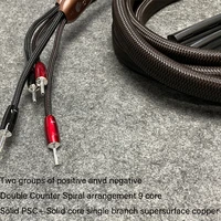 oak audio speaker cable hifi cable with 72v noise dissipation system with silver 1000 plating banana plug or spade
