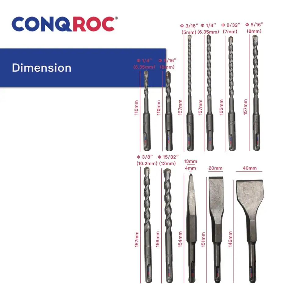 Набор сверл SDS Plus с наконечником из карбида резец для камня набор