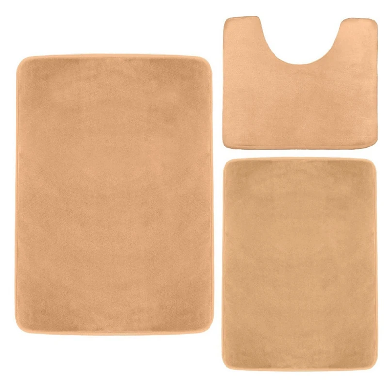 

Bath Mat Memory Foam Suit Bathroom Carpet Suit Luxury Super Soft Absorbent Non Slip Carpet
