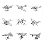 3D металлические пазлы-вертолет для самостоятельной сборки, модели ВВС, лазерная вырезка, головоломки для взрослых и детей, развивающая коллекционная игрушка
