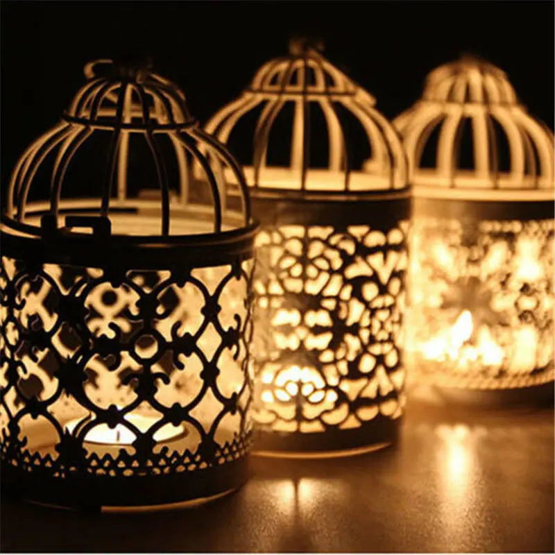 Полые подвесная клетка для птиц Подсвечник Классический Свечи Tealight
