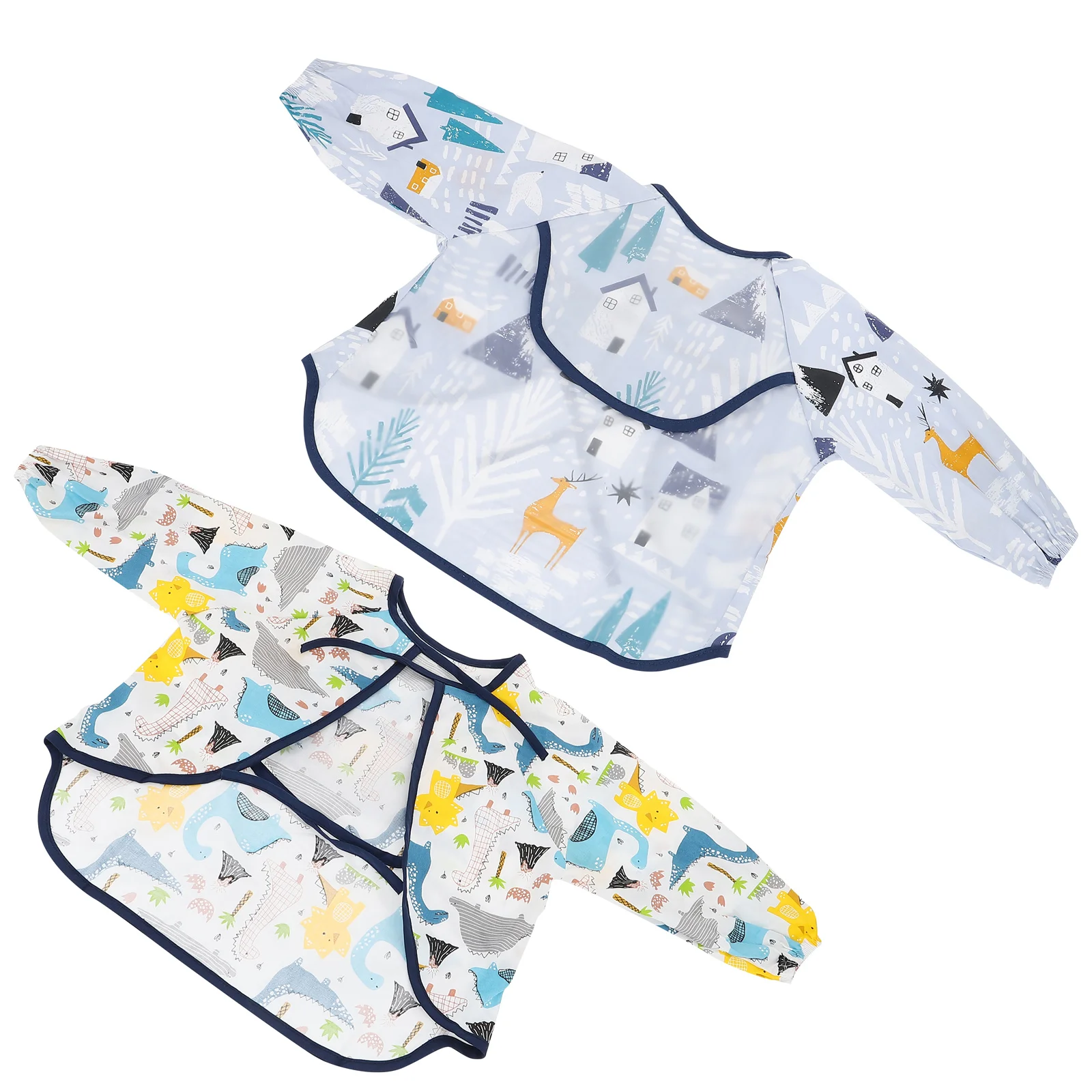 

2Pcs Waterproof Full Sleeved Bib Full Cover Baby Toddler Bibs Clothing Protector