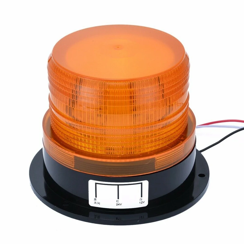 

2 x Amber LED Beacon Strobe Emergency Flashing Light Warning Lamp Truck 12V 24V