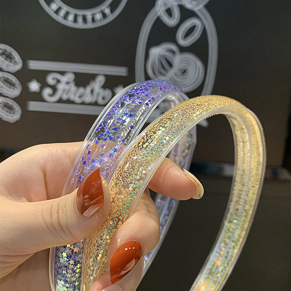 

Sequin Headband Ladies Wash Your Face Without Hurting Hair Inflatable Headwear Adult Children's Lovely Simple Sequin Headband