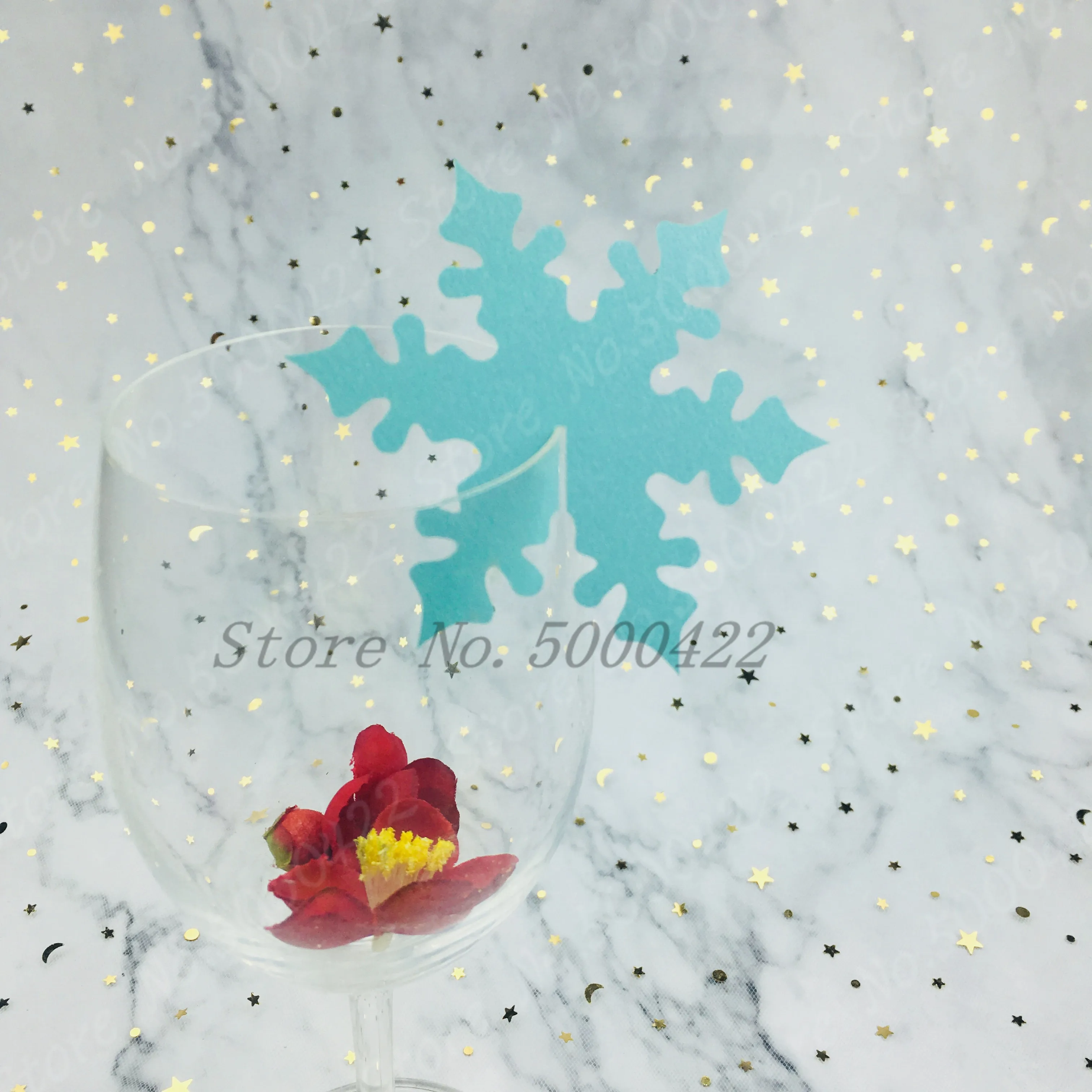 50 шт. Снежинка имя карты Рождественская лазерная резка стол знак вина стекло Имя