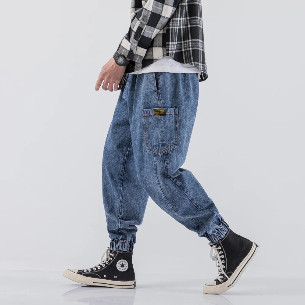 Мужские джинсы с карманами Holyrising повседневные хлопковые джинсовые брюки карго