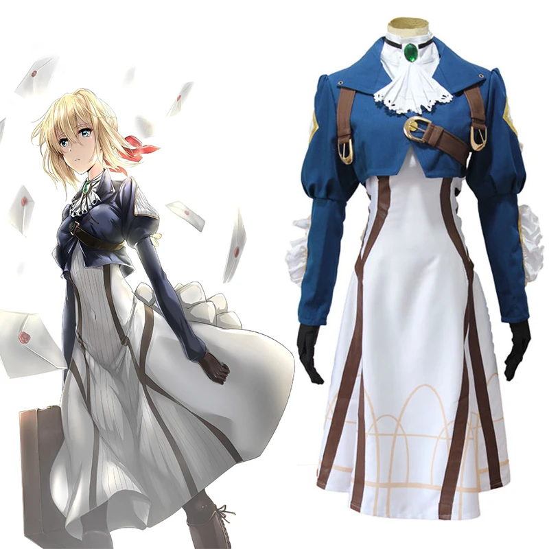 Аниме фиолетовые костюмы для косплея эверсада фиолетовый костюм женское платье