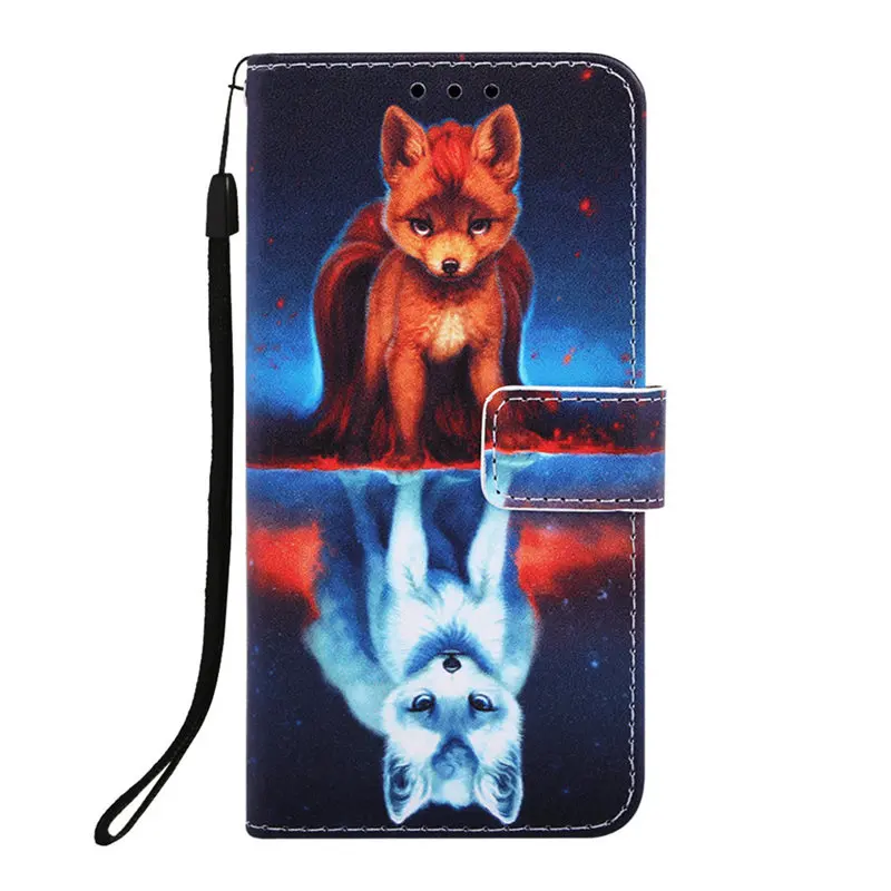 Fox Ретро кошелек чехол для телефона для Apple iPhone X XS XR 11 Pro Max 6 6S 7 8 Plus из искусственной кожи на каждый день Кот тигр лиса панда Coque сумка DP03D - Цвет: Fox