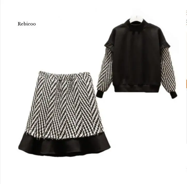 

New 2piece Set Women Knitted Tracksuit Spring Autumn Two Piece Set