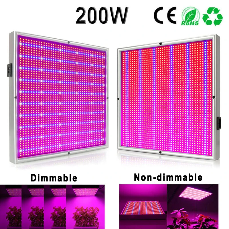 20 Вт/30 Вт/45 Вт/120 Вт/200 Вт Светодиодный светильник для выращивания растений с полным спектром, панельный светильник, AC85~ 265 В для тепличных растений, цветы гидропоники