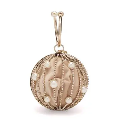 Женская вечерняя сумочка модная дизайнерская с жемчужными бусинами и