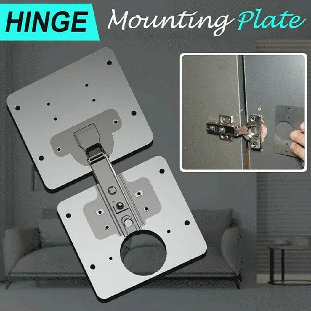 

10Pcs Cabinet Hinge Repair Plate Stainless Steel Furniture Cupboard Repair Mount Tool Drawer Door Hinger Repair Accessories