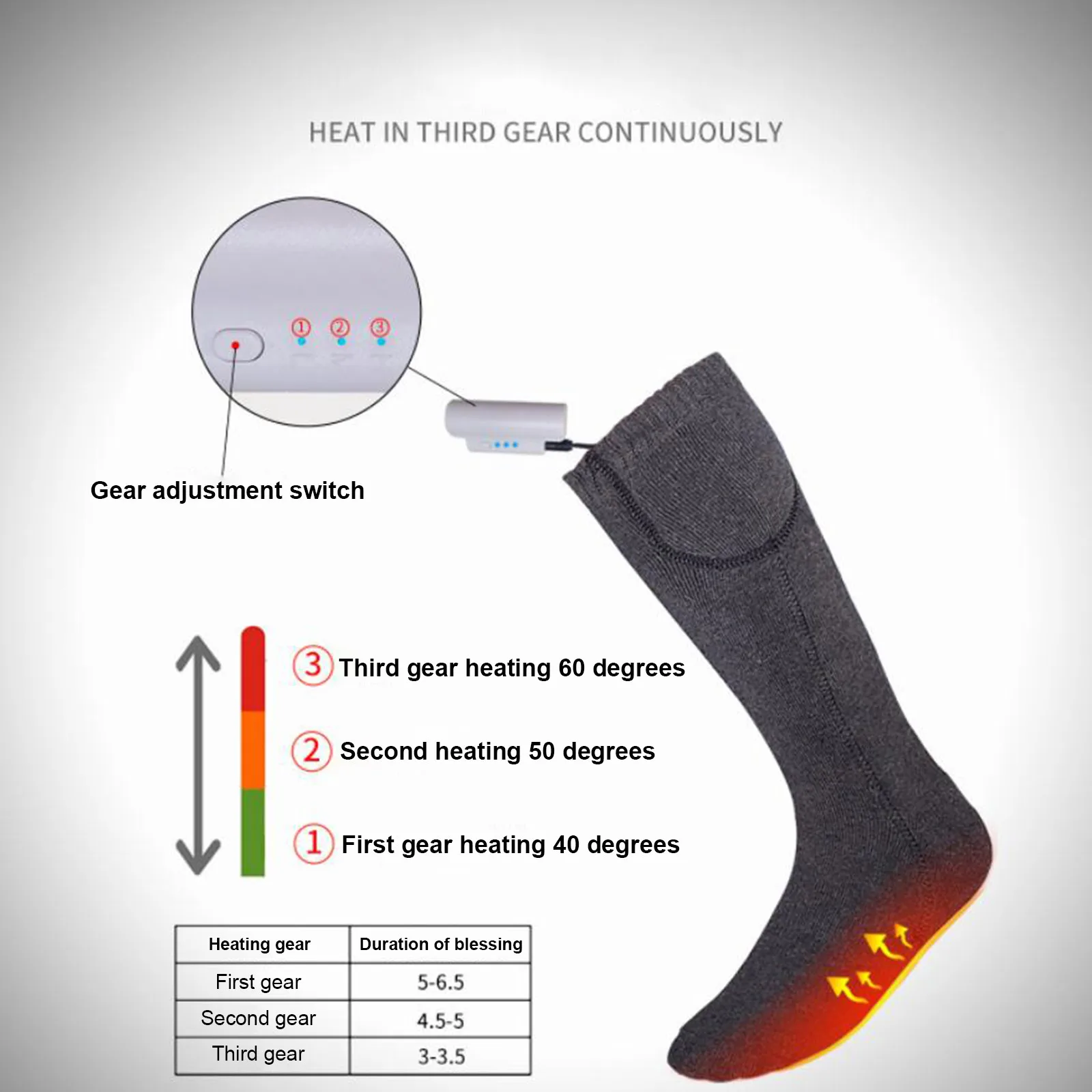 Носки с электроподогревом зимние для мужчин и женщин обувь езды на мотоцикле