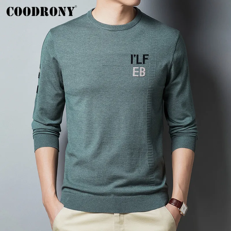 Мужской Хлопковый трикотажный пуловер с круглым вырезом C1033|Джемперы| |