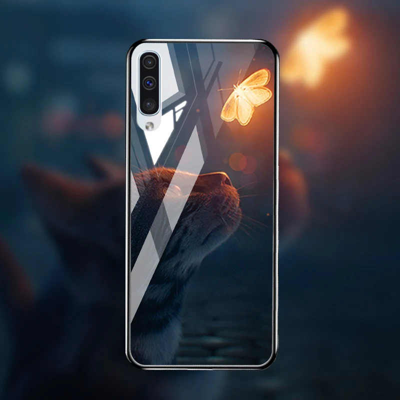 M006 Закаленное Стекло чехол СПС samsung Galaxy A50 A70 A40 A30 A20 A60 A10 A80 A90 5G A50s A20s A10s чехол samsung A7 A8 плюс Чехол - Цвет: M006