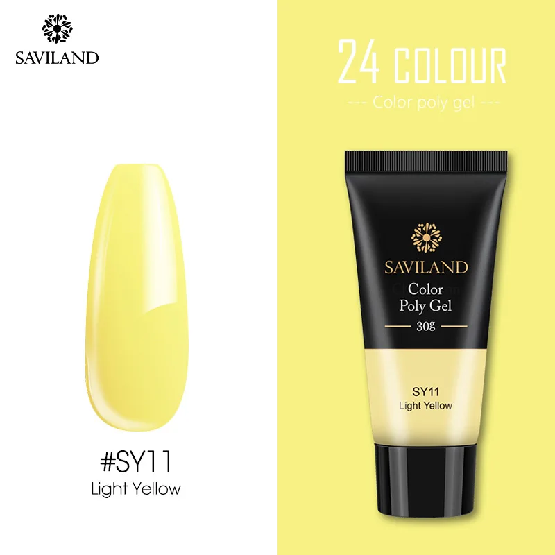 SAVILAND 15g Color Poly Gel Finger Extension 30g Red Blue Yellow Poly Gel Nail Gel Camouflage Soak Off UV Hard Fast Builder Gel - Цвет: 30G SY11