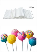 100pcs10cm disposable lollipop lollipop candy bar non toxic plastic sucker tube chocolate cake tool stick