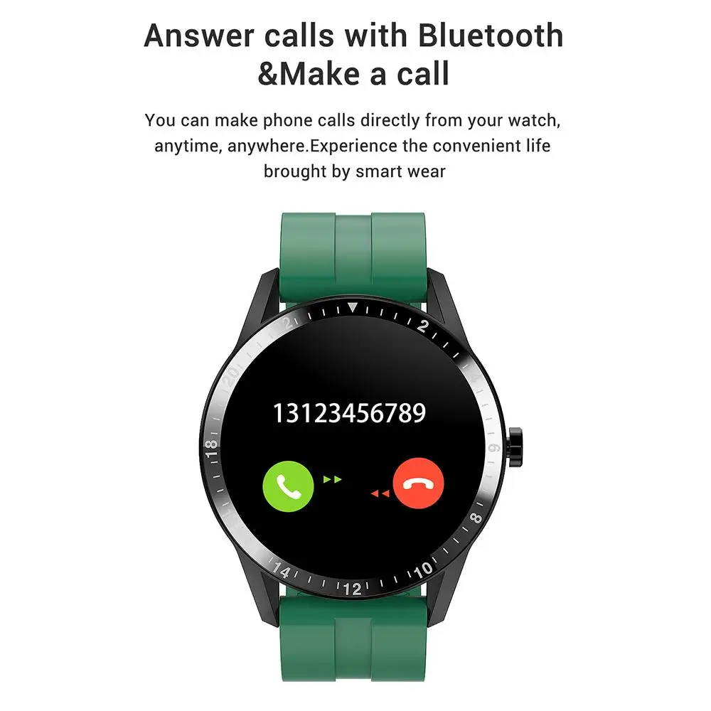 G20 Full Touch Smart Watch Men Business Style Support Bluetooth Call Heart Rate Monitor Smartwatch For Android IOS Phone | Электроника