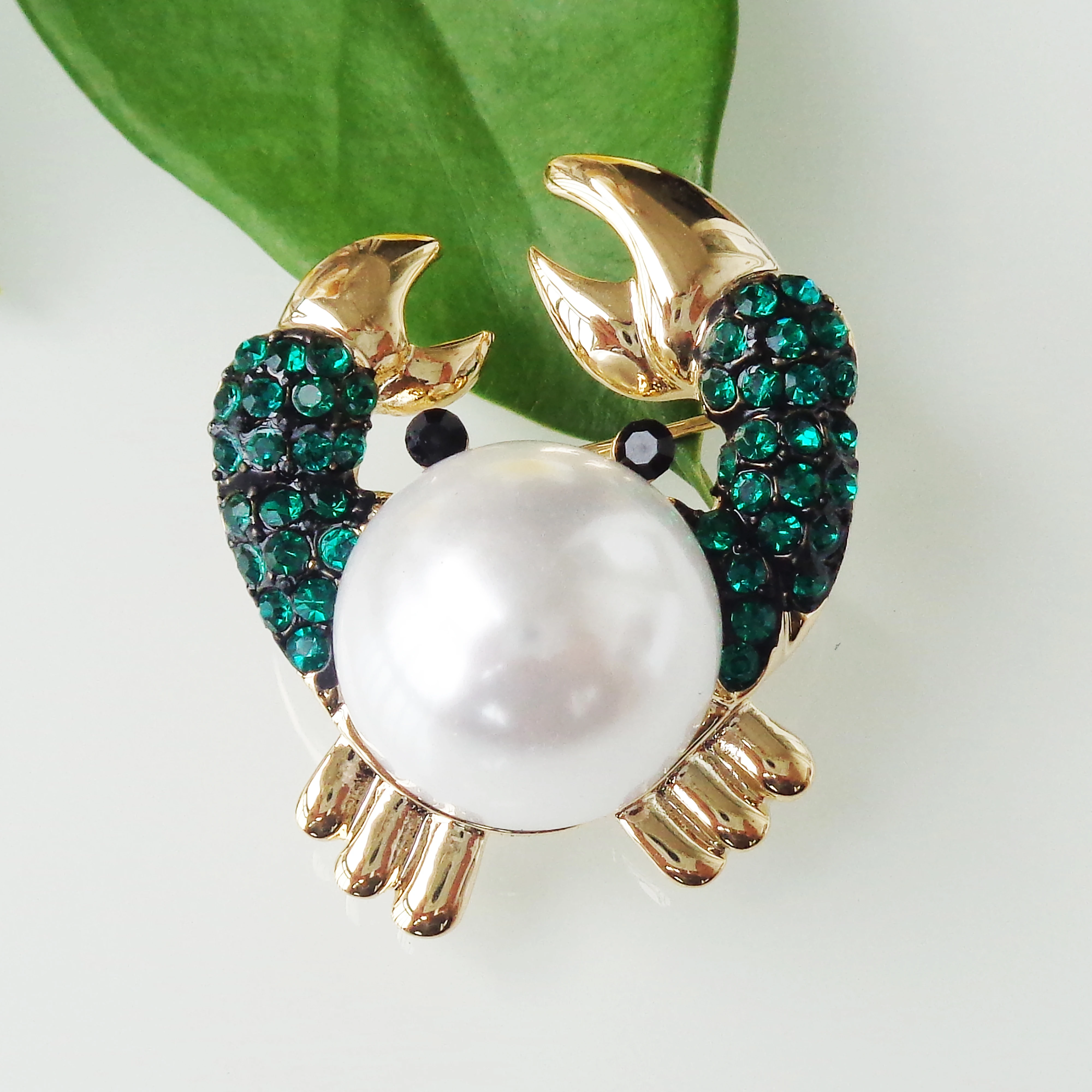 Navachi морской Краб Pincer коготь кристалл желтый GP Halobios Olivet брошь SMT7005|brooch accessories|brooches