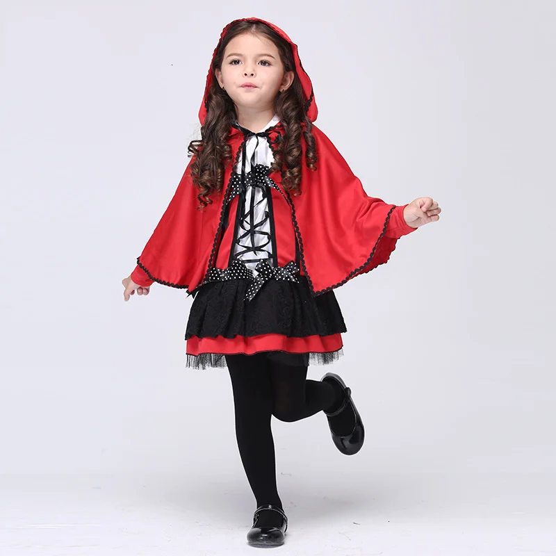 

New Little Red Riding Hood Cosplay Costume Halloween Costume Kids Girls' Performance Dance Christmas Cartoon Costume