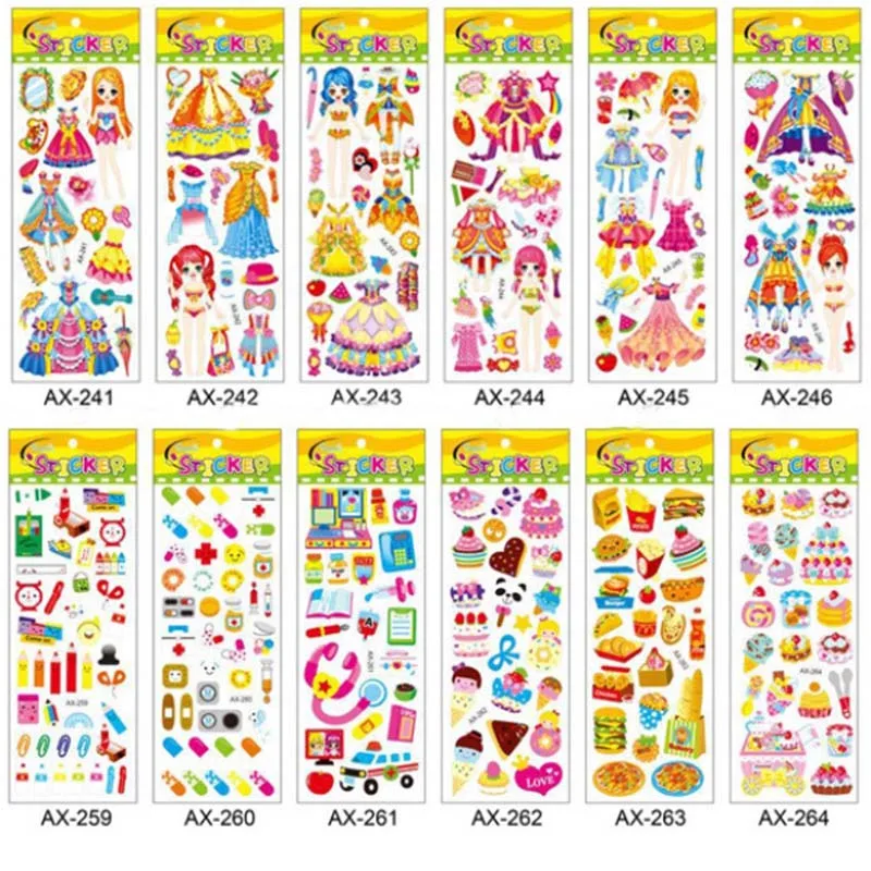 Наклейки для скрапбукинга 10 шт. канцелярские принадлежности 3D каваи украшение