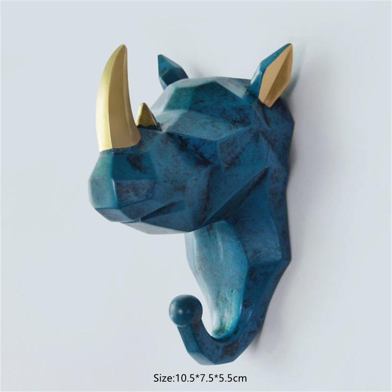 Современные настенные крючки с животными декоративные вешалки ручной работы для