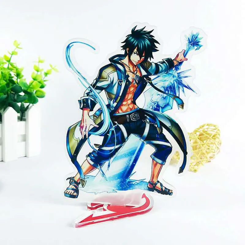 

15cm Anime Fairy Tail Acrylic Keychain Cosplay Oranments Lucy Happy Cat Kana Alberona PVC Anime Figures Collection Kids Toys