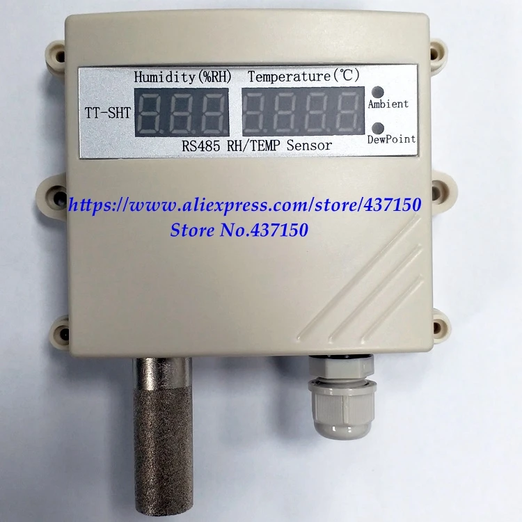 RS485 датчик температуры и влажности MODBUS датчик температуры и влажности SHT30 SHT31 светодиодный дисплей - Цвет: SHT30 with display