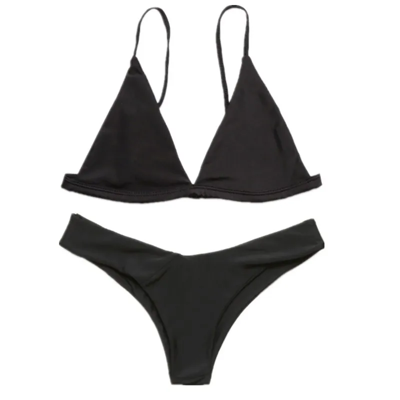 

Sexy Solid Color Bikini Low Waist Swimwear Women Two piece swimsuit
