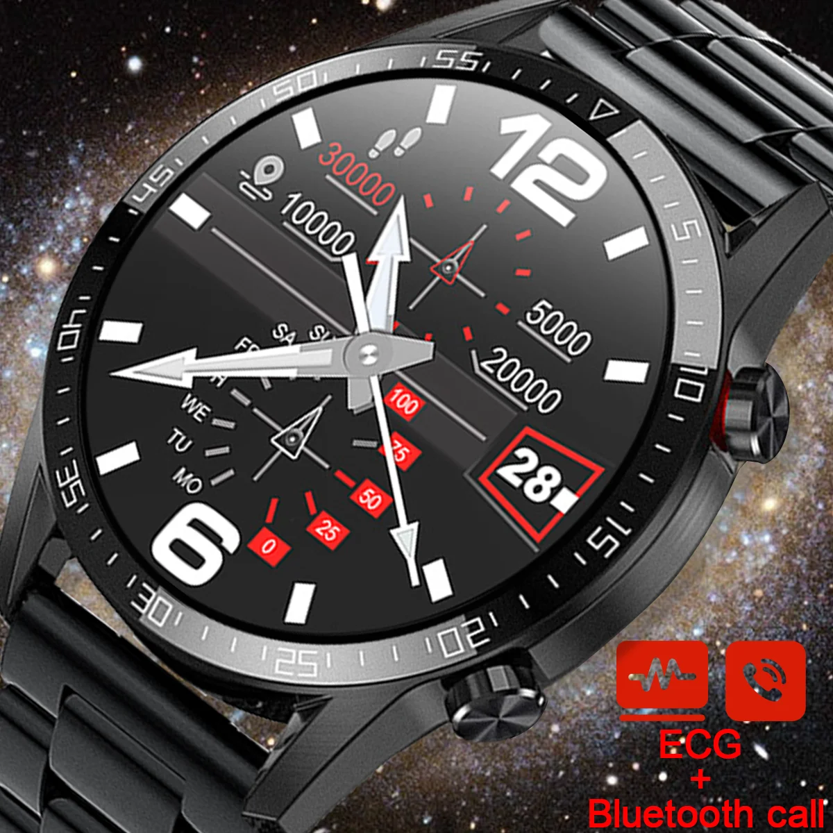 

Мужские Водонепроницаемые Смарт-часы с пульсометром и тонометром