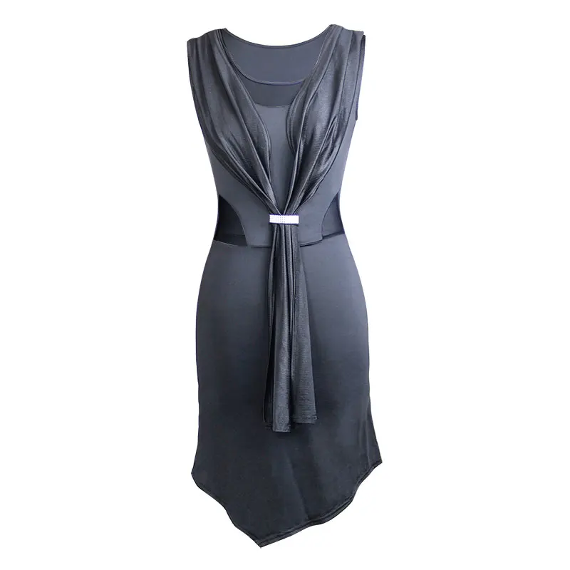 

Slim Latin Dance Dress Women Samba Rumba Cha Cha Ballroom Practice Wear Salsa Tango Sleeveless Performance Rave Clothes DC4640