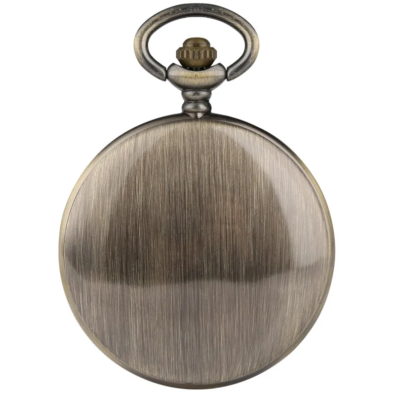 Steampunk Pocket Watch Retro Mechanical Hand Wind Mechanical Watches Bronze Hollow-out Design Smooth Case Pendant Chain Reloj