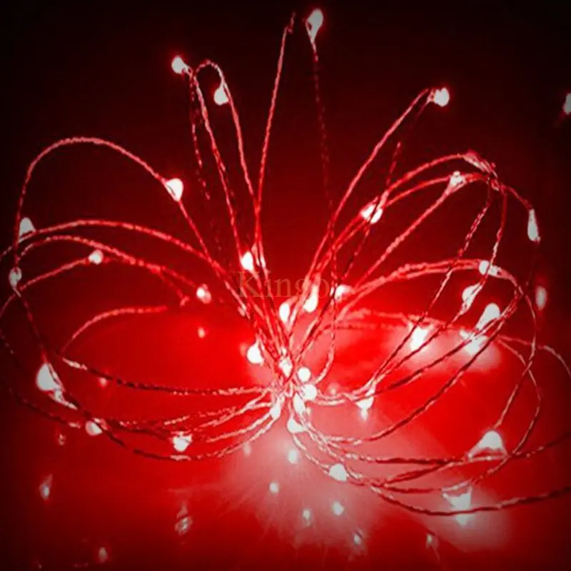 Медная гирлянда с питанием от 3 батареек АА сказочные огни для рождественской