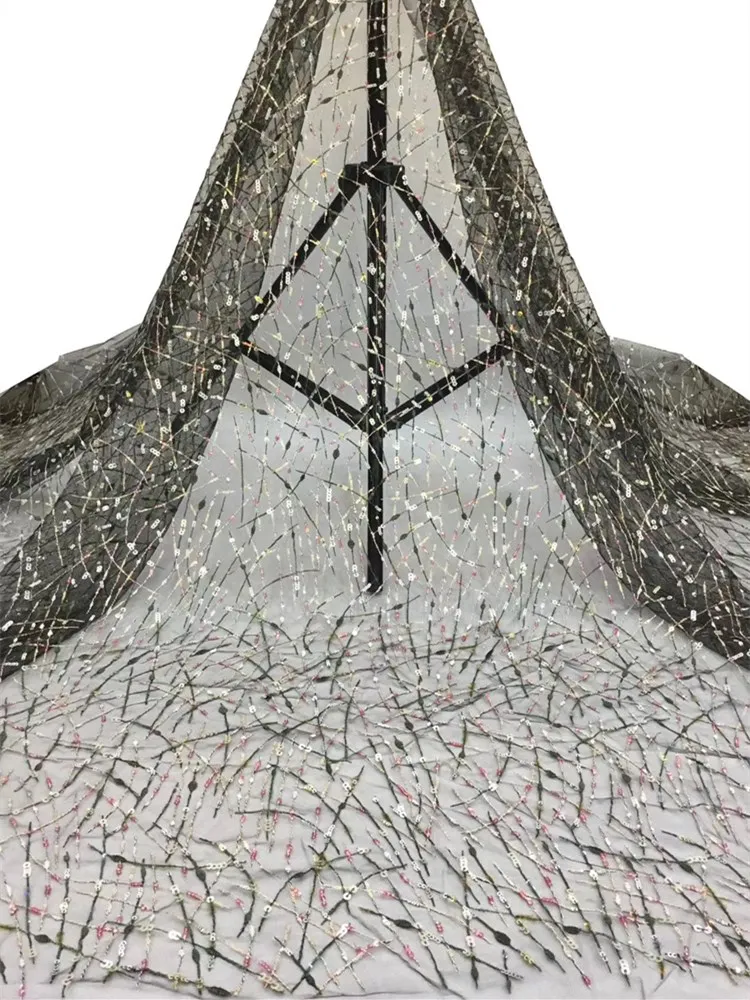 Высококачественное французское Тюлевое кружево свежая и Элегантная вышивка из