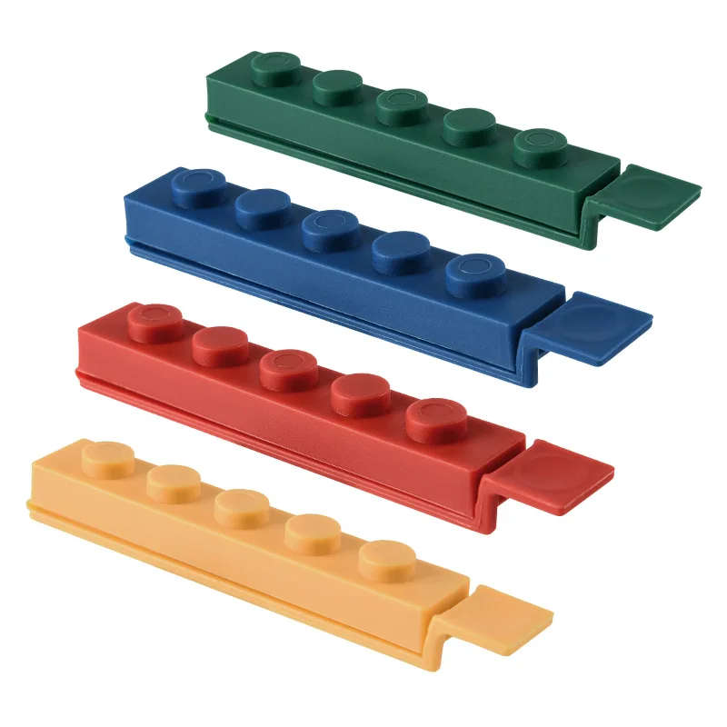 

Reative Food Sealing Clip Kitchen Building Block Fresh-keeping Clip Snack Plastic Bag Moisture-Proof Sealing 4 pcs Clips