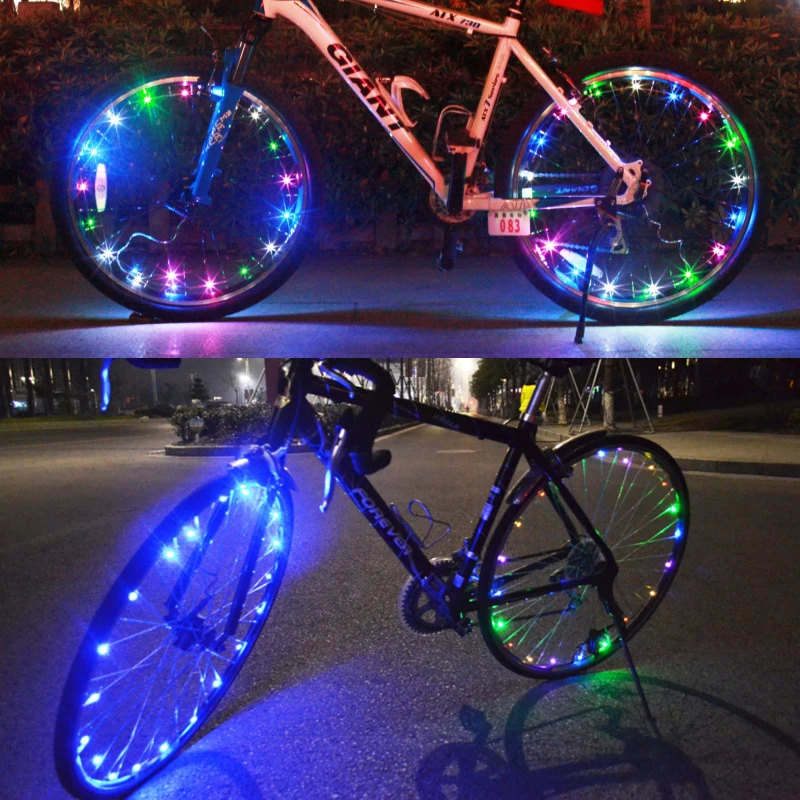 20led розовый мотоциклетная велосипедная спица для колеса вспышки Светильник