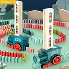 Детский Электрический поезд-домино, автоматическая кладка домино, кирпичные блоки, Обучающие игрушки сделай сам