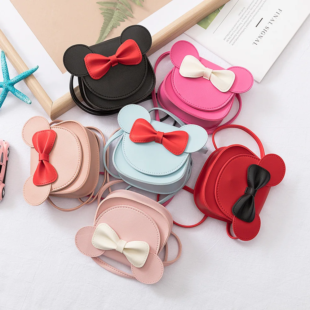 

Fashion Girl Coin Purse Handbag Children Wallet Coin Box Bag Cute Mouse Bow Kid Money Bag Baby Shoulder Bag Purse Birthday Gift