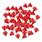 Набор из 60 многосторонних полигедрических игральных костей D4 20 мм для игр в Стаканах D  D TRPG красного цвета