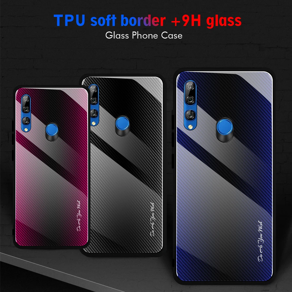 Чехлы из закаленного стекла для Huawei Honor 9X Pro 20 Lite 8X градиентный стеклянный чехол