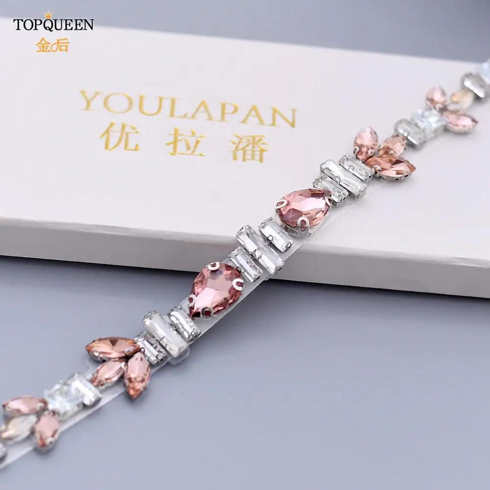 

TOPQUEEN S475 простые и элегантные стразы, платье, пояс для свадьбы, подружки невесты, свадебные аксессуары, ювелирный пояс, Кристальный пояс