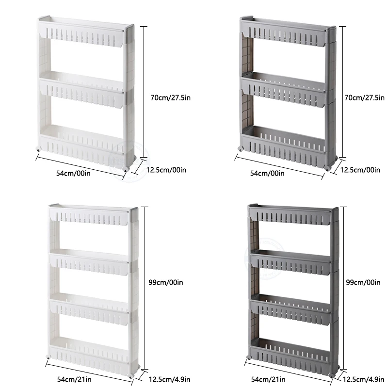 Полка со съемными колесами полка для хранения в ванной многослойный стеллаж