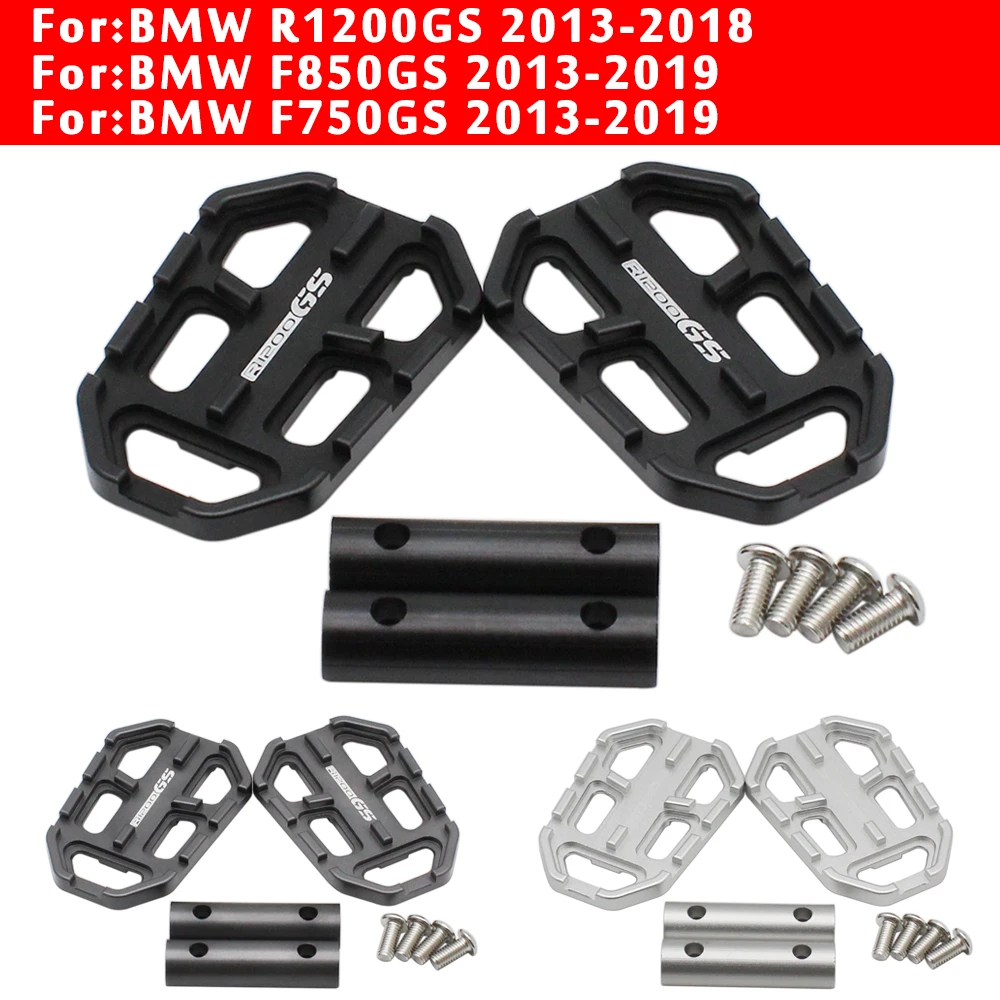 Мотоцикл Широкие футпеги из алюминия CNC-обработки для BMW R1200GS F750GS F850GS G310GS S1000XR черные.